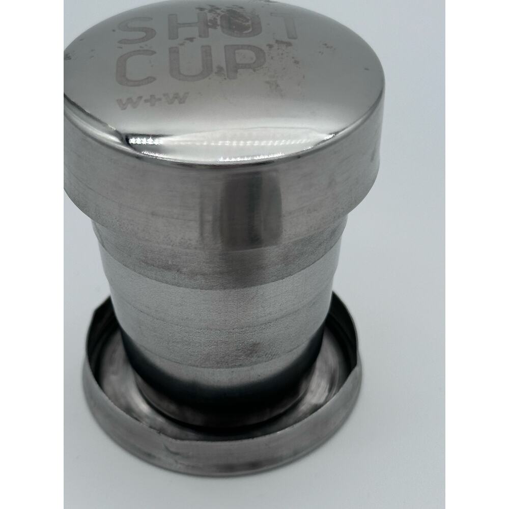 Stainless Steel Collapsible Cups for Traveling Shot Glasses with Lids Keychain - Picture 9 of 11